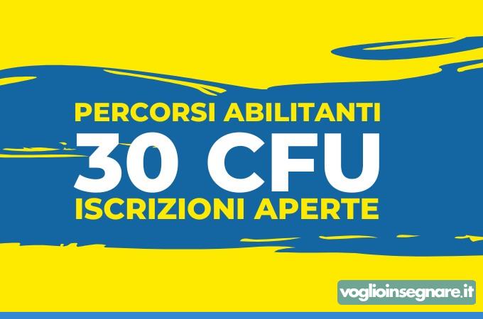 30 CFU abilitanti: attivati i corsi