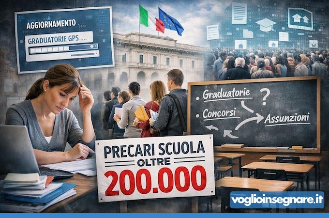 Precari scuola oltre quota 200mila: perché il sistema di reclutamento non funziona