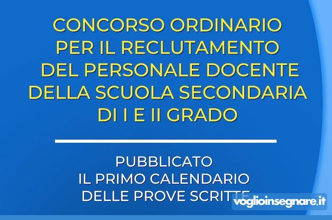 Concorso ordinario scuola secondaria: ecco le date delle prove scritte
