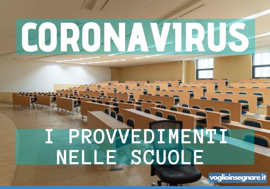 Coronavirus: i provvedimenti intrapresi nelle scuole italiane