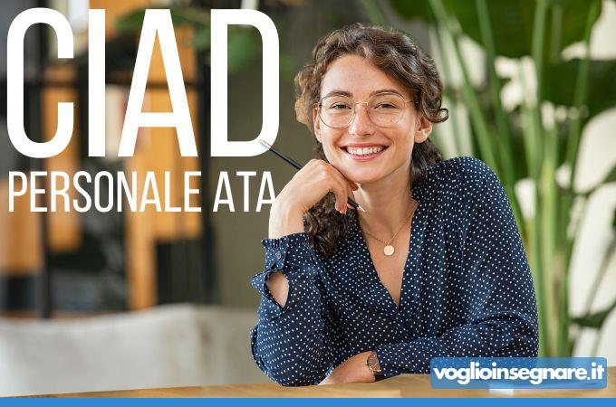 ragazza con gli occhiali e sullo sfondo la scritta CIAD personale ATA