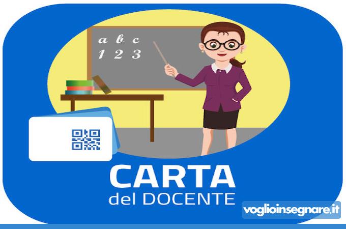 Carta del docente: a rischio riduzione